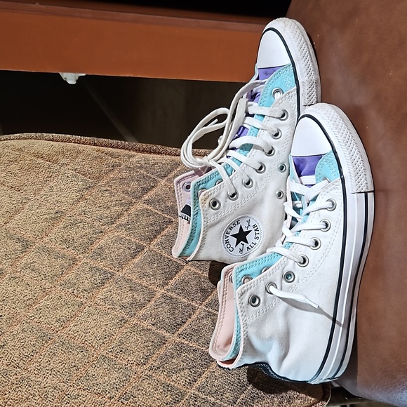 Converse Shoes - Converse Double Upper Chuck Taylor All Star Hi Lace Up High Top Sneakers Shoes